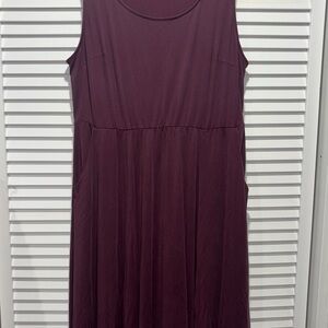 Torrid Sleeveless Midi Dress in Deep Purple